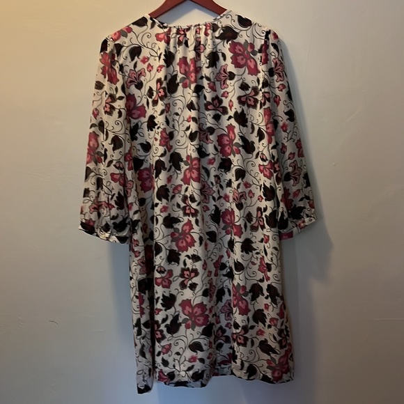 Floral Flowy MIDI LOFT Dress women L - Picture 4 of 12